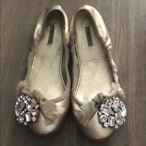 Miumiu flats champagne color
